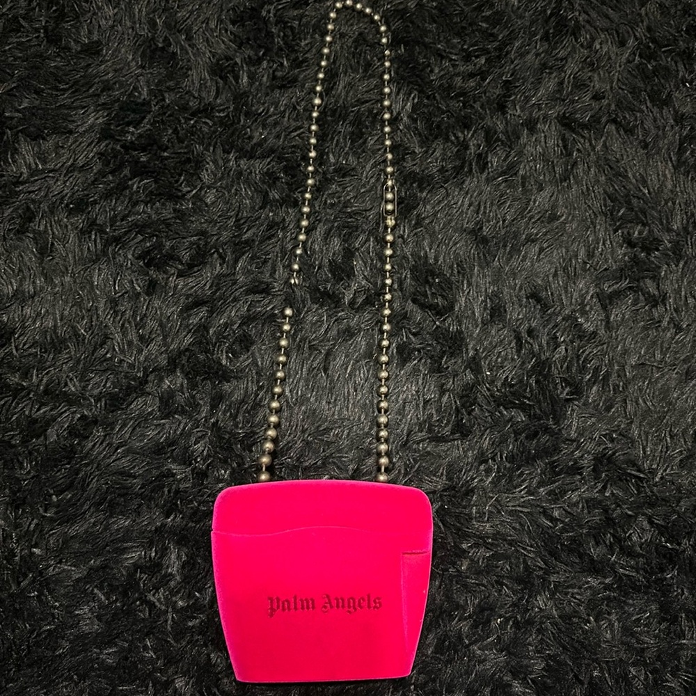 Palm Angels Hot Pink Velvet Crossbody Bag